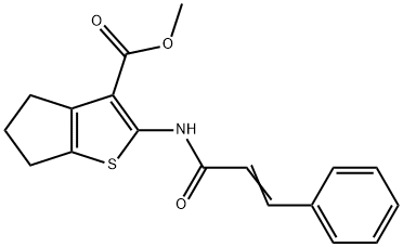 methyl 2-(cinnamoylamino)-5,6-dihydro-4H-cyclopenta[b]thiophene-3-carboxylate Struktur