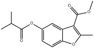 methyl 5-(isobutyryloxy)-2-methylbenzofuran-3-carboxylate Struktur