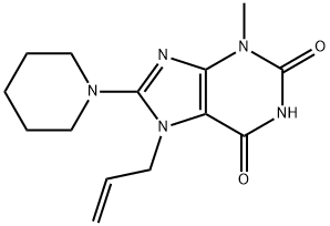 7-allyl-3-methyl-8-(piperidin-1-yl)-3,7-dihydro-1H-purine-2,6-dione Struktur