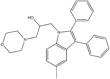 1-(5-methyl-2,3-diphenyl-1H-indol-1-yl)-3-morpholinopropan-2-ol Struktur