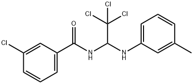 3-chloro-N-[2,2,2-trichloro-1-(3-methylanilino)ethyl]benzamide Struktur