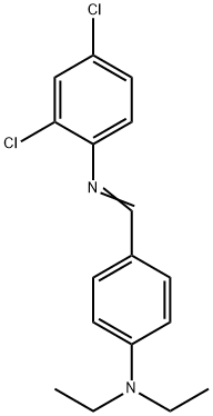 (2,4-dichlorophenyl)[4-(diethylamino)benzylidene]amine Struktur