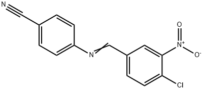 4-[(4-chloro-3-nitrobenzylidene)amino]benzonitrile Struktur