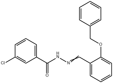 N'-[2-(benzyloxy)benzylidene]-3-chlorobenzohydrazide Struktur