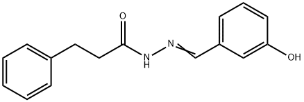 N'-(3-hydroxybenzylidene)-3-phenylpropanohydrazide Struktur