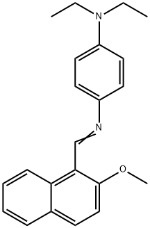 N,N-diethyl-N'-[(2-methoxy-1-naphthyl)methylene]-1,4-benzenediamine Struktur