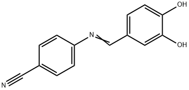 4-[(3,4-dihydroxybenzylidene)amino]benzonitrile Structure