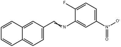 (2-fluoro-5-nitrophenyl)(2-naphthylmethylene)amine Struktur