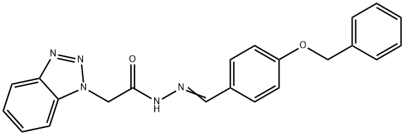 2-(1H-benzotriazol-1-yl)-N'-{(E)-[4-(benzyloxy)phenyl]methylidene}acetohydrazide Struktur