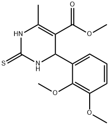 methyl 4-(2,3-dimethoxyphenyl)-6-methyl-2-thioxo-1,2,3,4-tetrahydropyrimidine-5-carboxylate Structure