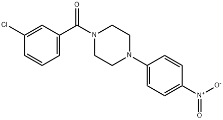 (3-chlorophenyl)[4-(4-nitrophenyl)piperazin-1-yl]methanone Struktur