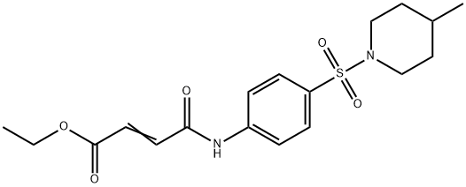 ethyl 4-({4-[(4-methyl-1-piperidinyl)sulfonyl]phenyl}amino)-4-oxo-2-butenoate Struktur