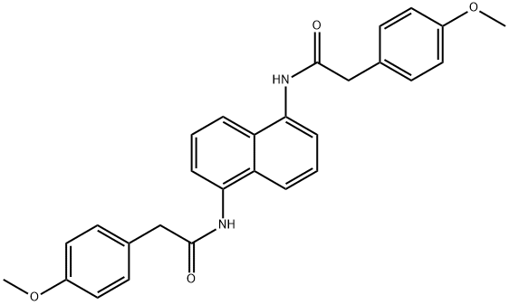 N,N'-1,5-naphthalenediylbis[2-(4-methoxyphenyl)acetamide] Structure