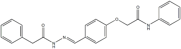 N-[(E)-[4-(2-anilino-2-oxoethoxy)phenyl]methylideneamino]-2-phenylacetamide Struktur