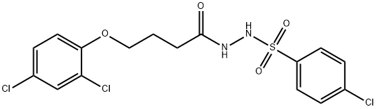 N'-[(4-chlorophenyl)sulfonyl]-4-(2,4-dichlorophenoxy)butanohydrazide Struktur