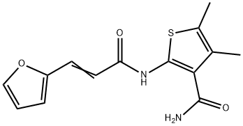 2-{[3-(2-furyl)acryloyl]amino}-4,5-dimethyl-3-thiophenecarboxamide Struktur