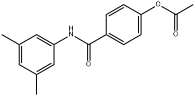 4-[(3,5-dimethylphenyl)carbamoyl]phenyl acetate Struktur