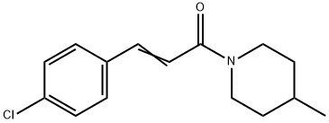 (E)-3-(4-chlorophenyl)-1-(4-methylpiperidin-1-yl)prop-2-en-1-one Struktur