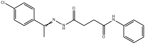 4-{2-[1-(4-chlorophenyl)ethylidene]hydrazino}-4-oxo-N-phenylbutanamide Struktur
