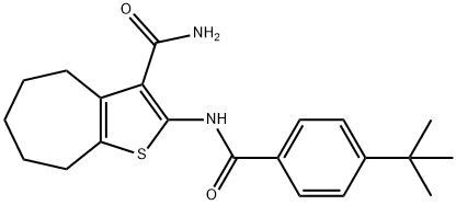 2-(4-(tert-butyl)benzamido)-5,6,7,8-tetrahydro-4H-cyclohepta[b]thiophene-3-carboxamide|