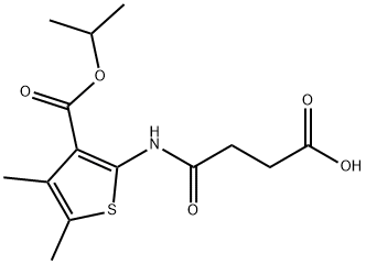 4-{[3-(isopropoxycarbonyl)-4,5-dimethyl-2-thienyl]amino}-4-oxobutanoic acid Struktur