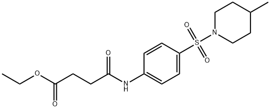 ethyl 4-({4-[(4-methyl-1-piperidinyl)sulfonyl]phenyl}amino)-4-oxobutanoate Struktur