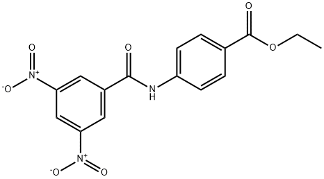 ethyl 4-(3,5-dinitrobenzamido)benzoate Struktur