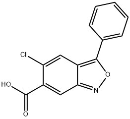 5-chloro-3-phenyl-2,1-benzisoxazole-6-carboxylic acid Struktur