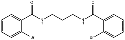 2-bromo-N-[3-[(2-bromobenzoyl)amino]propyl]benzamide Struktur