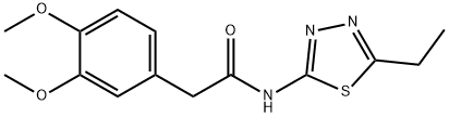2-(3,4-dimethoxyphenyl)-N-(5-ethyl-1,3,4-thiadiazol-2-yl)acetamide Struktur