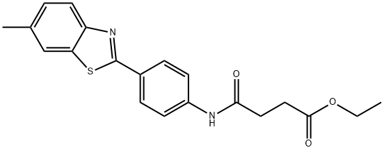 ethyl 4-{[4-(6-methyl-1,3-benzothiazol-2-yl)phenyl]amino}-4-oxobutanoate Struktur