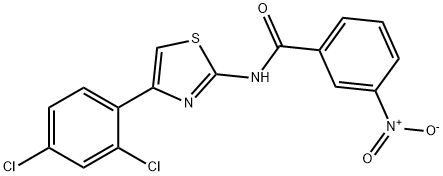 N-(4-(2,4-dichlorophenyl)thiazol-2-yl)-3-nitrobenzamide Struktur