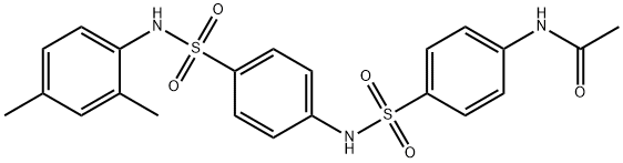 N-(4-{[(4-{[(2,4-dimethylphenyl)amino]sulfonyl}phenyl)amino]sulfonyl}phenyl)acetamide Struktur