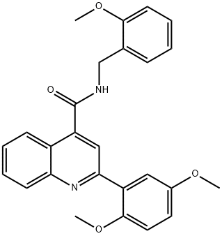 2-(2,5-dimethoxyphenyl)-N-(2-methoxybenzyl)quinoline-4-carboxamide Struktur