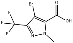 4-Bromo-2-methyl-5-(trifluoromethyl)pyrazole-3-carboxylic acid 結(jié)構(gòu)式