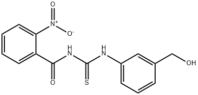 N-({[3-(hydroxymethyl)phenyl]amino}carbonothioyl)-2-nitrobenzamide Struktur