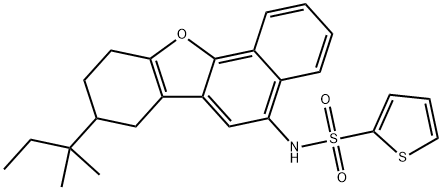 N-(8-(tert-pentyl)-7,8,9,10-tetrahydronaphtho[1,2-b]benzofuran-5-yl)thiophene-2-sulfonamide Struktur