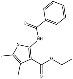 ethyl 2-benzamido-4,5-dimethylthiophene-3-carboxylate Struktur