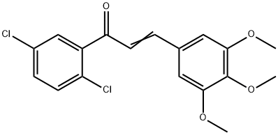 (2E)-1-(2,5-dichlorophenyl)-3-(3,4,5-trimethoxyphenyl)prop-2-en-1-one Struktur