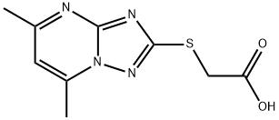 2-[(5,7-dimethyl-[1,2,4]triazolo[1,5-a]pyrimidin-2-yl)sulfanyl]acetic acid Struktur