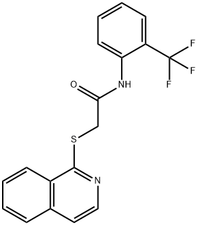 2-(isoquinolin-1-ylthio)-N-(2-(trifluoromethyl)phenyl)acetamide Struktur