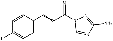 (E)-1-(3-amino-1,2,4-triazol-1-yl)-3-(4-fluorophenyl)prop-2-en-1-one Struktur