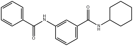N-cyclohexyl-3-[(phenylcarbonyl)amino]benzamide Struktur