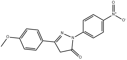 5-(4-methoxyphenyl)-2-(4-nitrophenyl)-2,4-dihydro-3H-pyrazol-3-one Struktur