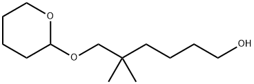 5,5-dimethyl-6-((tetrahydro-2H-pyran-2-yl)oxy)hexan-1-ol Struktur
