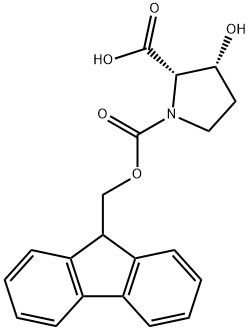 Fmoc-cis-3-Hydroxy-L-proline Struktur