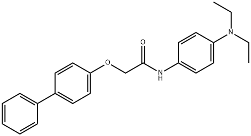 2-(4-biphenylyloxy)-N-[4-(diethylamino)phenyl]acetamide Struktur