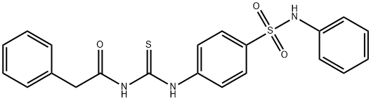 N-({[4-(anilinosulfonyl)phenyl]amino}carbonothioyl)-2-phenylacetamide Struktur