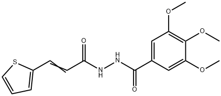 3,4,5-trimethoxy-N'-[3-(2-thienyl)acryloyl]benzohydrazide Struktur