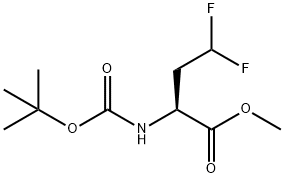 METHYL (S)-2-((TERT-BUTOXYCARBONYL)AMINO)-4,4-DIFLUOROBUTANOATE 結(jié)構(gòu)式